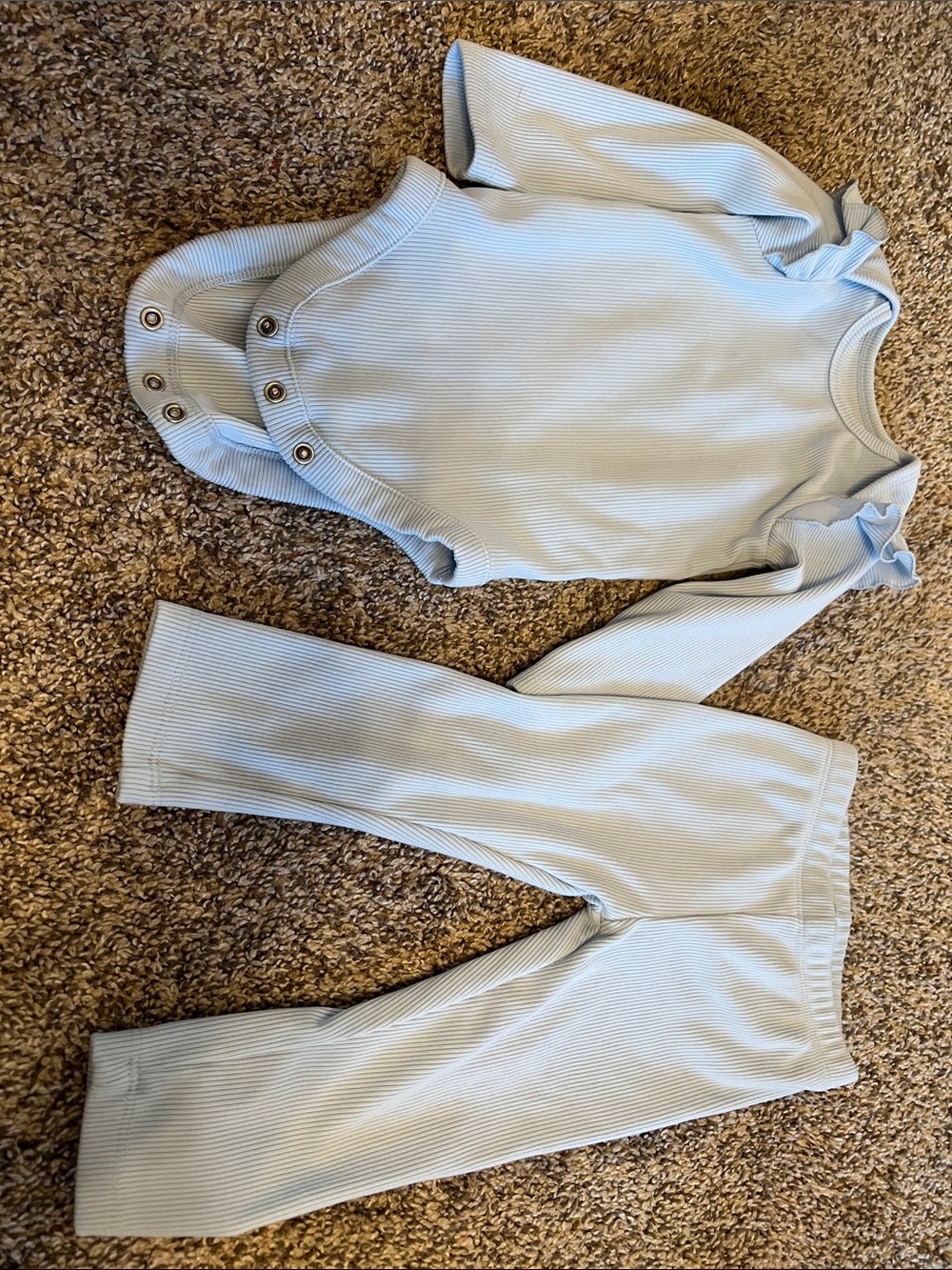 Carter's Light Blue Ribbed Baby Matching Set